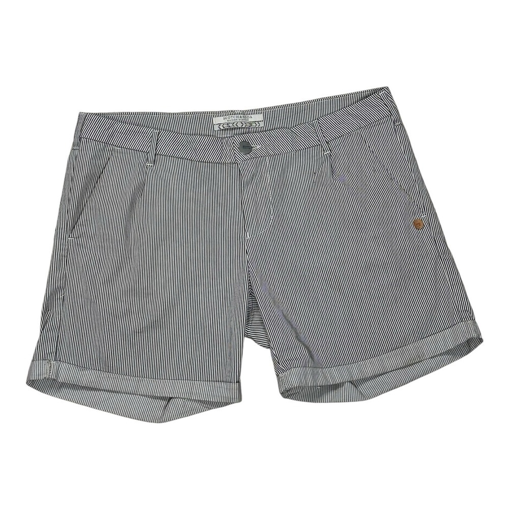 Scotch & Soda‎ Maison Scotch Size 29 Grey/White Striped Bermuda Shorts